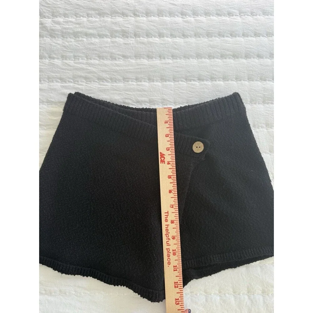 Free People Black Knit Skort Shorts